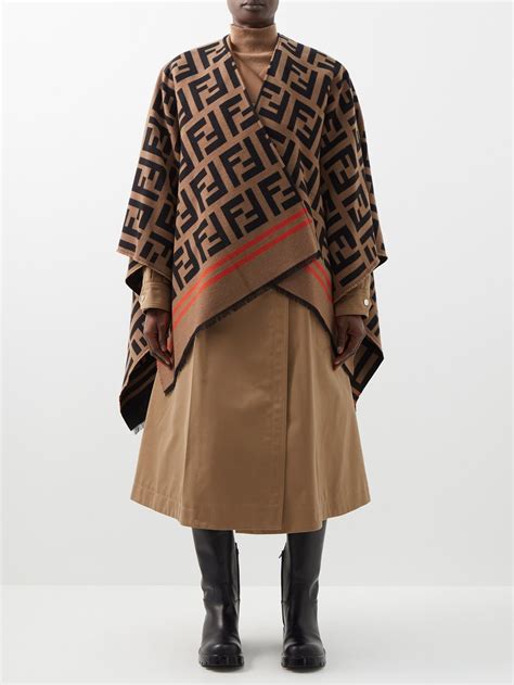 poncho fendi logo|Fendi poncho ladies.